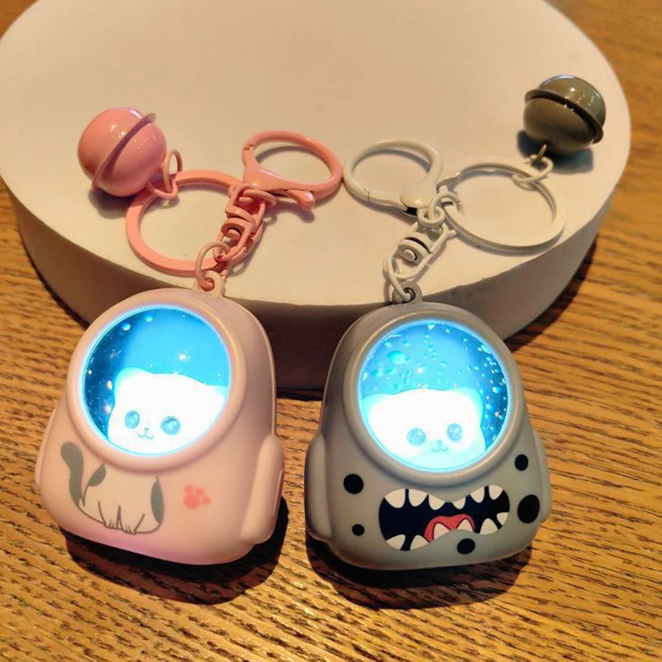 Cute Glowing Night Light Astronaut Cat