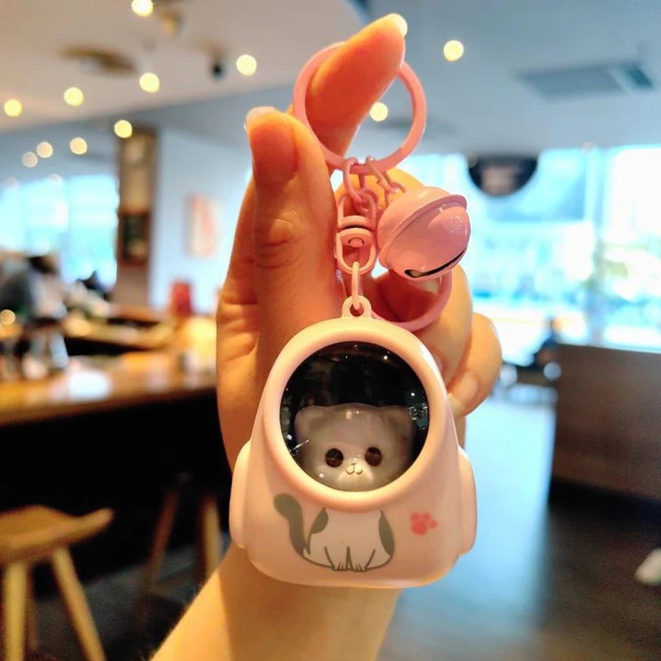 Cute Glowing Night Light Astronaut Cat